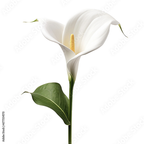 Calla Lily flower isolated on transparent background