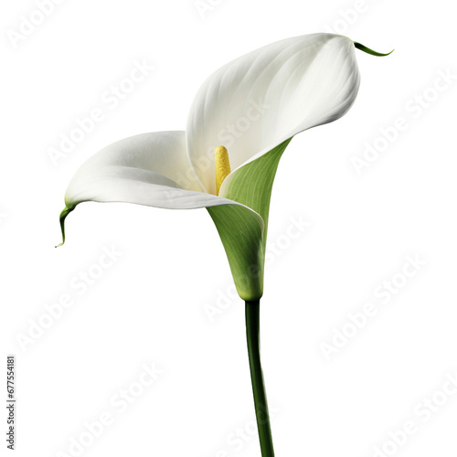 Calla Lily flower isolated on transparent background
