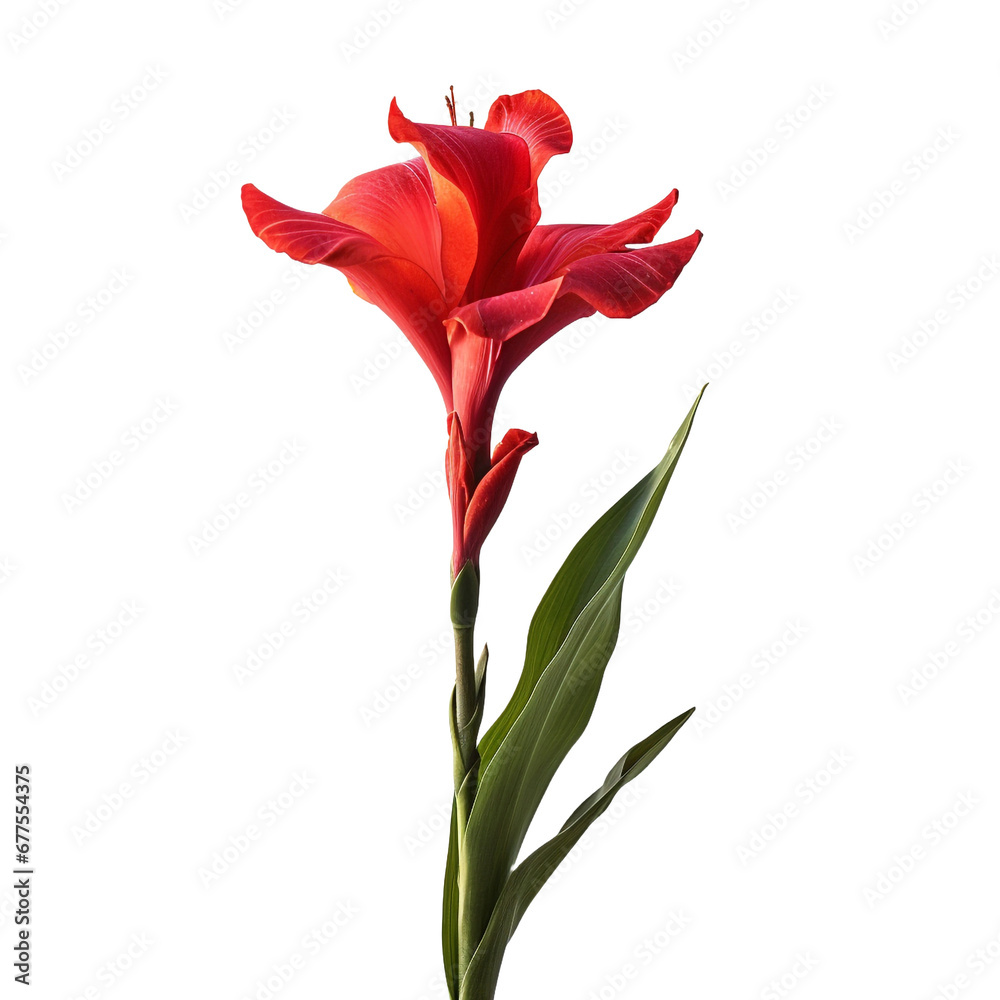 Fototapeta premium Canna Lily flower isolated on transparent background