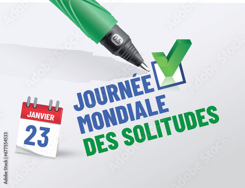 Journée Mondiale des solitudes le 23 janvier