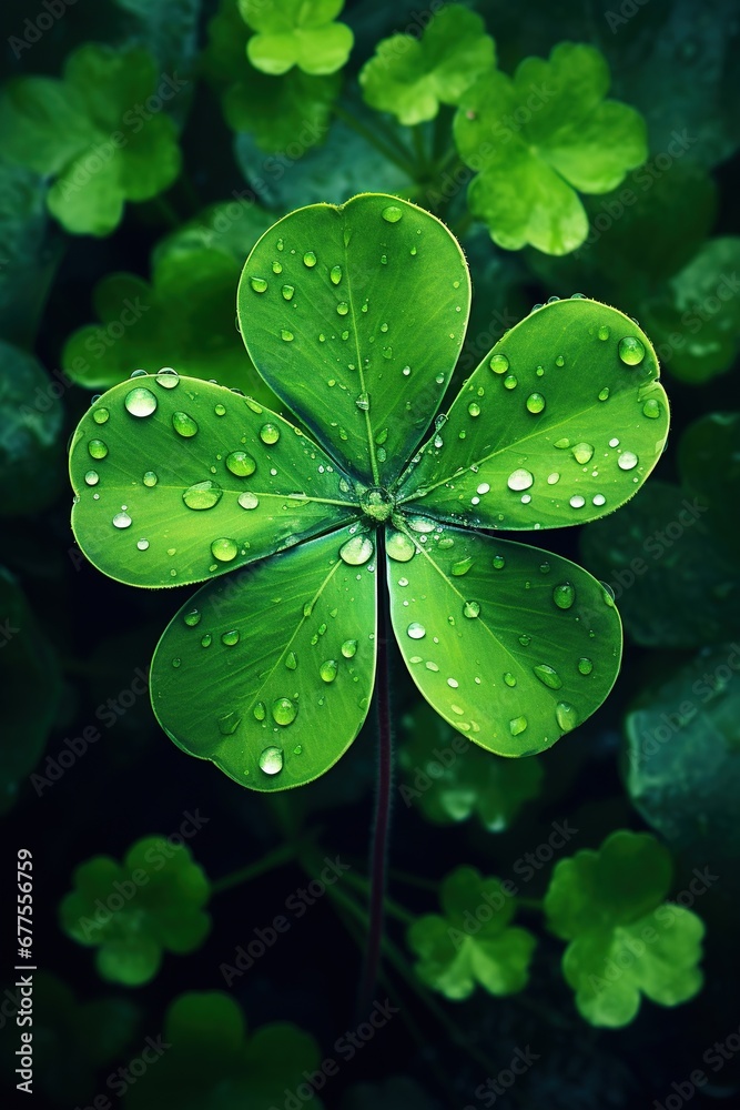 St. Patrick's day background with clover leaves St. Patrick's day background with clover leaves