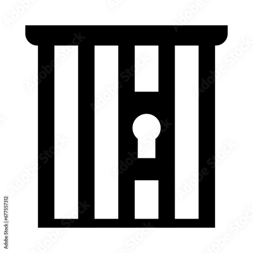 Prison Glyph Two Color Icon Design