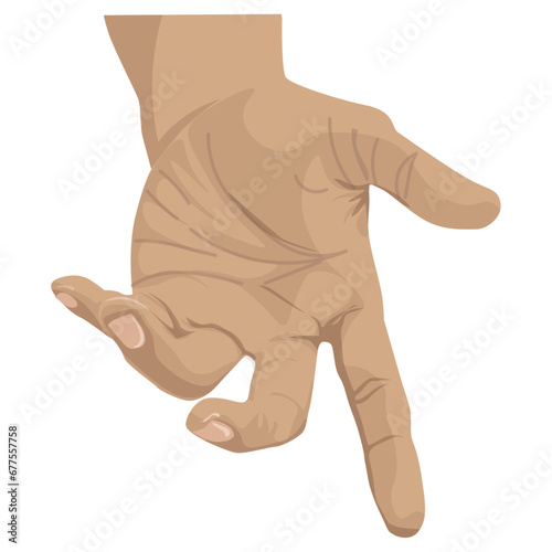 vector of hand throwing in flat design. Gambler concept. Playing in hand. 