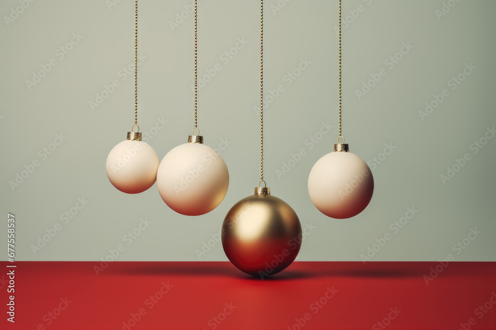 Christmas baubles elegant minimalist design with copy-space Christmas baubles elegant minimalist design with copy-space