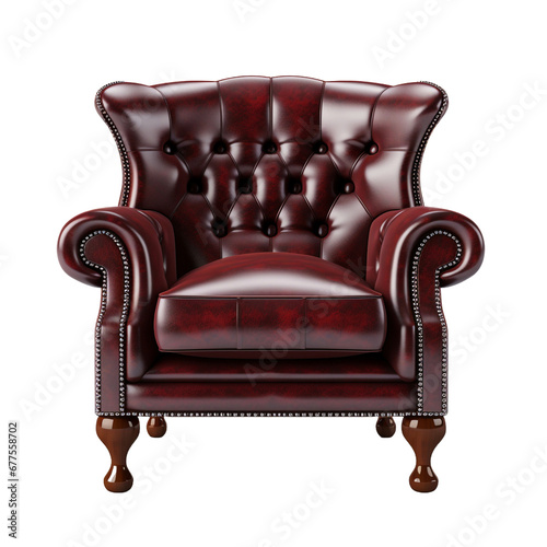 Chesterfield Chair isolated on transparent background