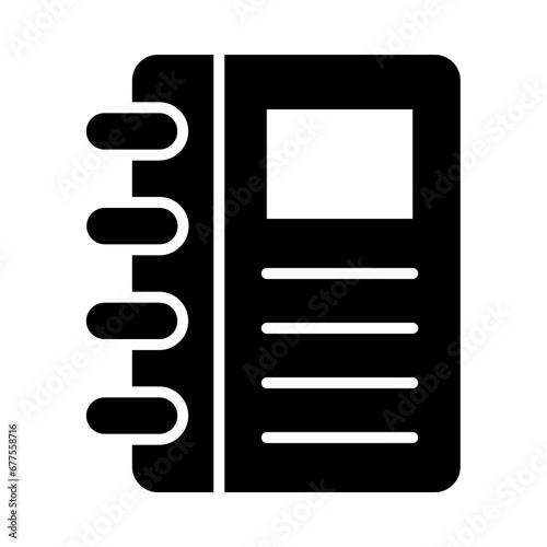 Diary Glyph Icon Design