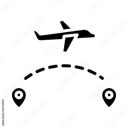  Nonstop flight, direct route, uninterrupted flight, nonconnecting flight, single flight journey icon and easy to edit. photo
