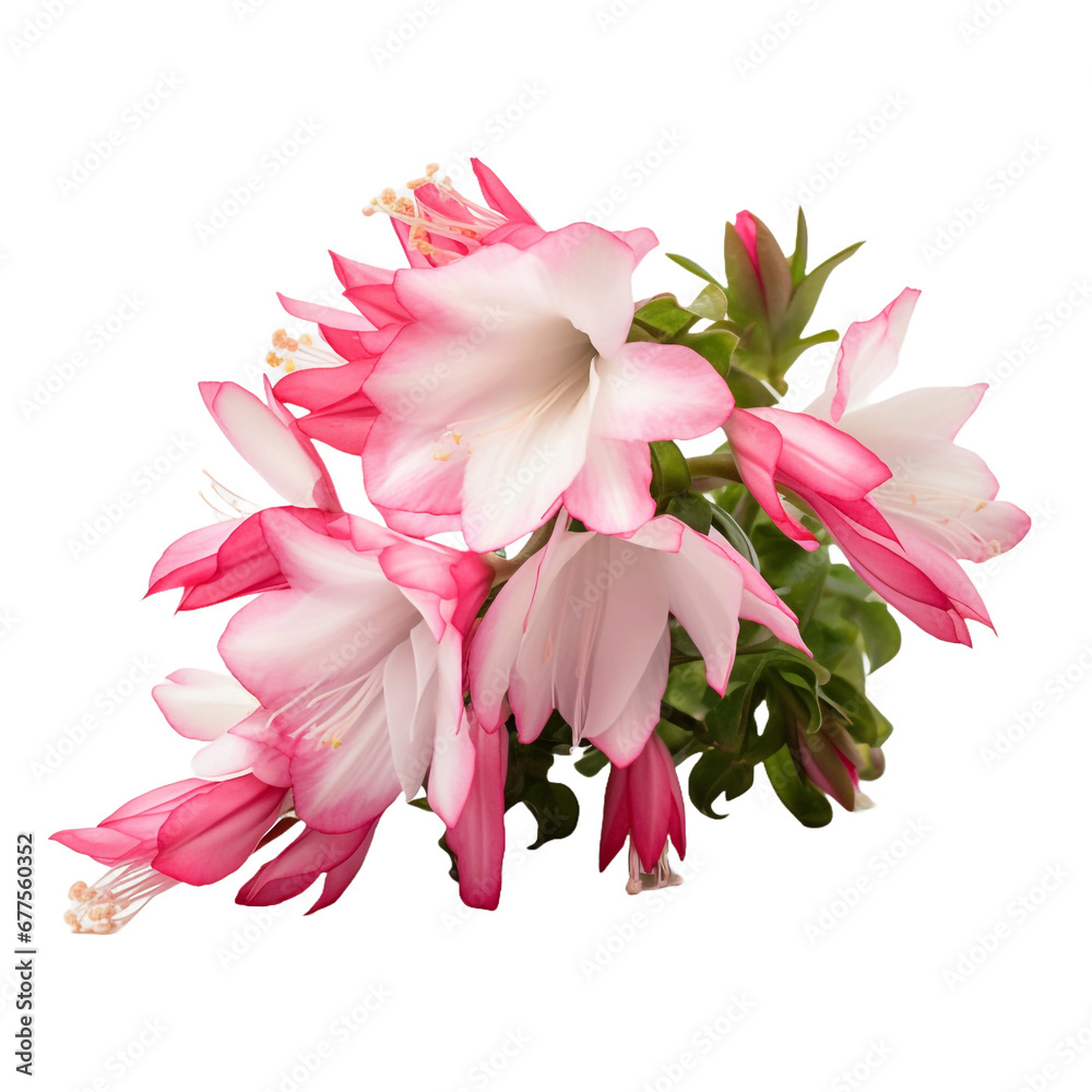 Christmas Cactus flower isolated on transparent background
