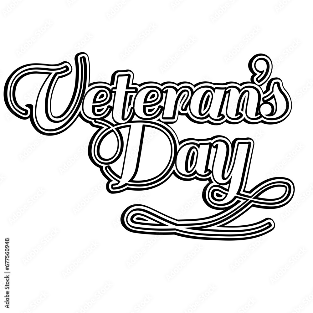 Obraz premium Veteran's Day outline