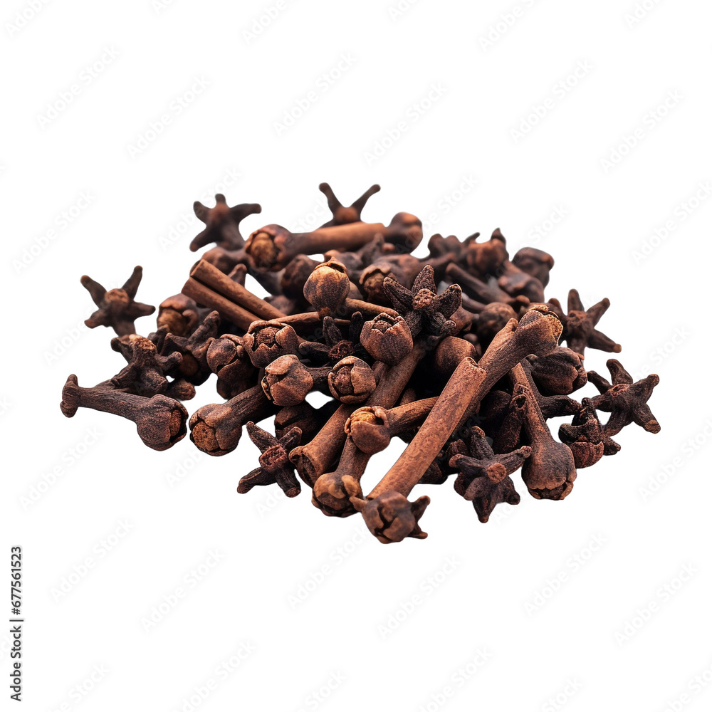 Fototapeta premium Cloves isolated on transparent background