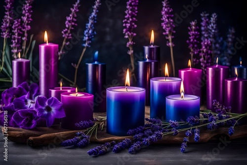 candles and lavender