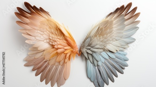 bird wings for decoration isolate on white background © somkanokwan