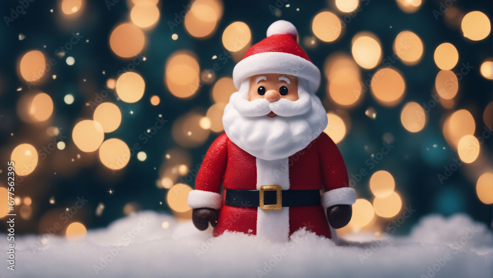 Santa claus standing in the snow. Santa claus standing in the snow.