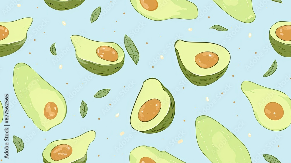 A varity of acocado seemless pattern background texture A varity of acocado seemless pattern background texture