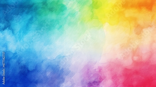 Watercolor rainbow flag brush style background