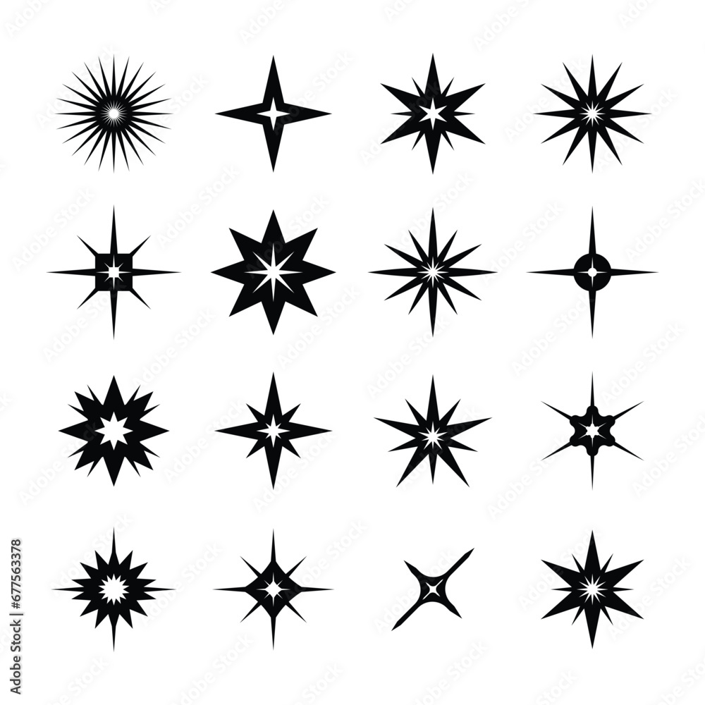 Star burst icon set design