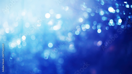 Blurred blue glitter bokeh background