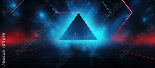 Futuristic background with triangles. Technology and science concept