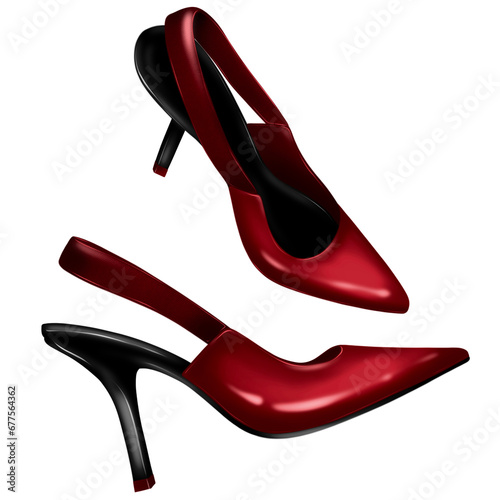 Lady's heels illustration. Shoes. 