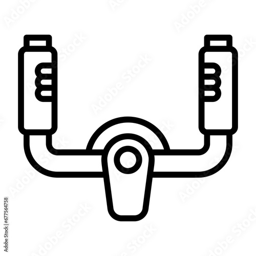  Control wheel, flight control, aircraft wheel, pilot control, cockpit steering icon and easy to edit.