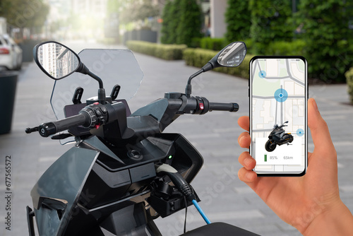 Mobile application for escooter sharing. photo