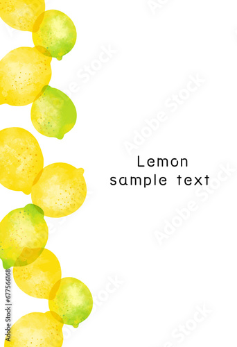 透明感のあるレトロなレモンのフレームイラスト素材
Transparent Retro Lemon Frame Illustration Material
