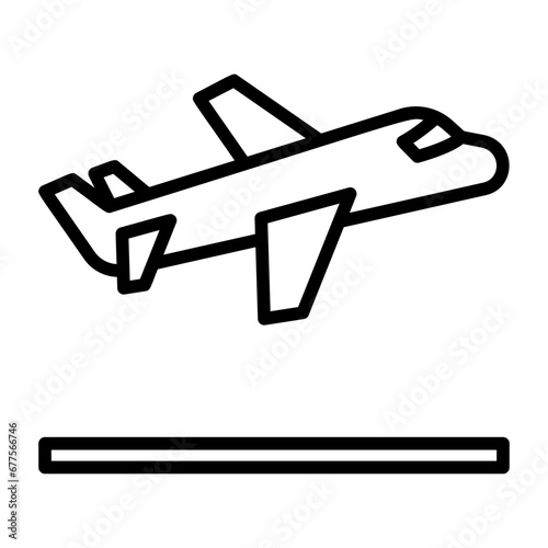  Departure, lift off, takeoff procedure, aircraft departure, flight beginning icon and easy to edit.