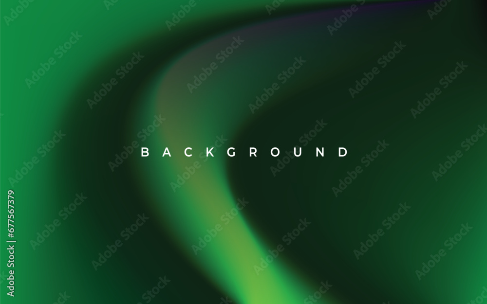 abstract mesh gradation green color background template with fluid style vector graphic