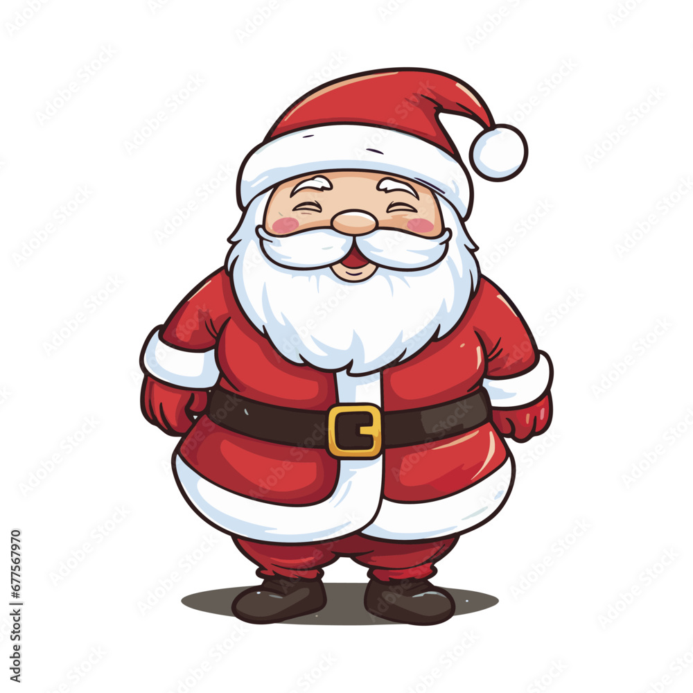 Cartoon cute santa claus vector cartoon illustration vector Cartoon cute santa claus vector cartoon illustration vector