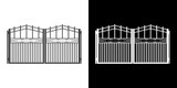 black and white gate