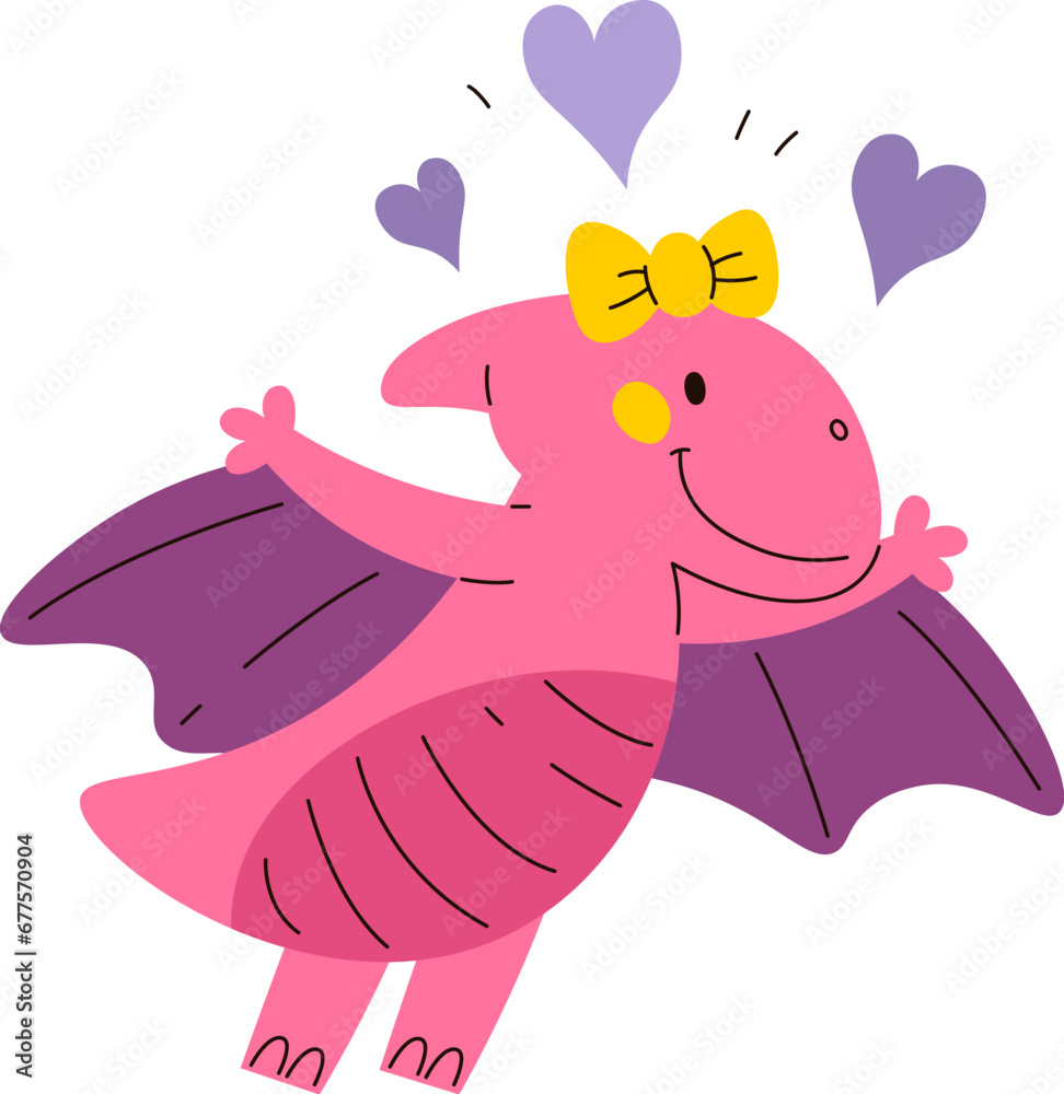 Pterodactyl With Hearts