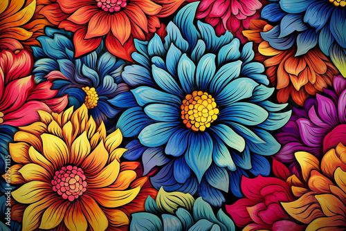 pattern of their bright beautiful colored colors