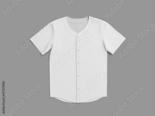 Canvas Print Flat Lay White Blank Jersey Mockup 3D Render