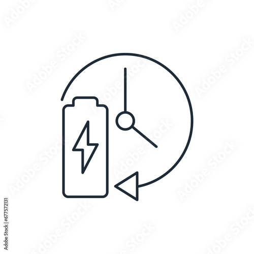 Extend service life. Vector linear illustration icon isolated on white background.