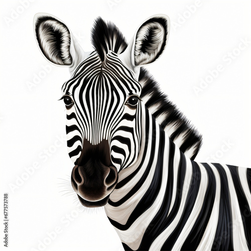 Zebra Clipart isolated on white background