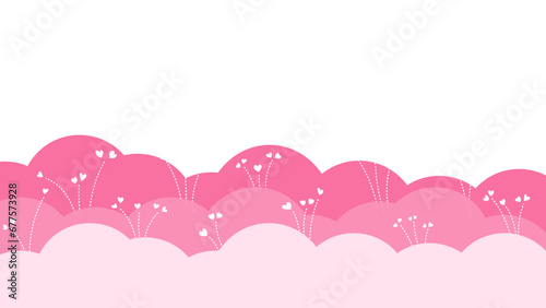 Pink cloud with heart valentine’s 