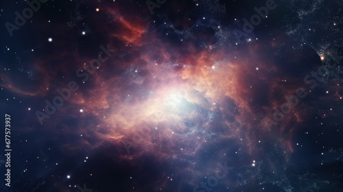 Big bang explosion in galaxy. Abstract concept of big bang theory