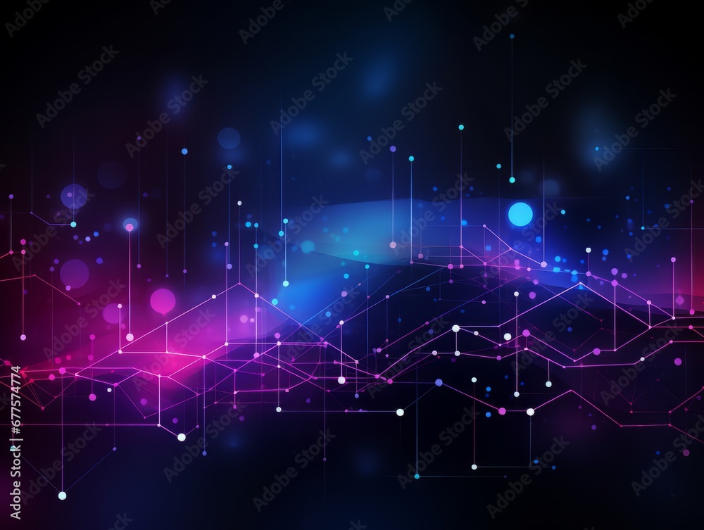 Abstract sci-fi blue and purple background, concept of digital future., AI Abstract sci-fi blue and purple background, concept of digital future., AI