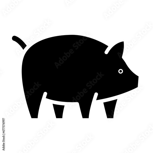 Swine, hog, porker, porcine, domestic pig icon and easy to edit.