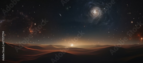 Modern fantasy background of new planet and galaxy