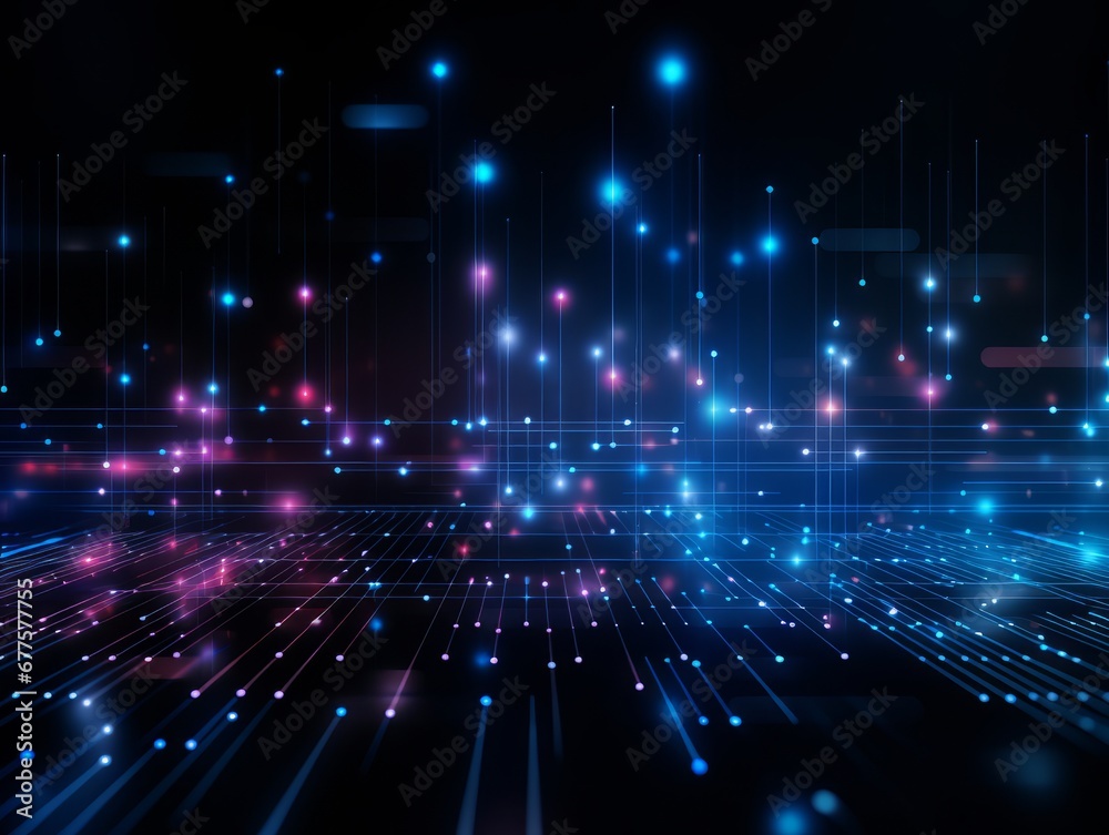 Abstract sci-fi blue and purple background, concept of digital future., AI Abstract sci-fi blue and purple background, concept of digital future., AI