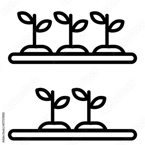 Sowing, seeding, cultivation, planting process, establishment icon and easy to edit.