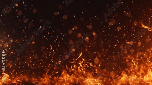 Fire sparks background, Generative AI