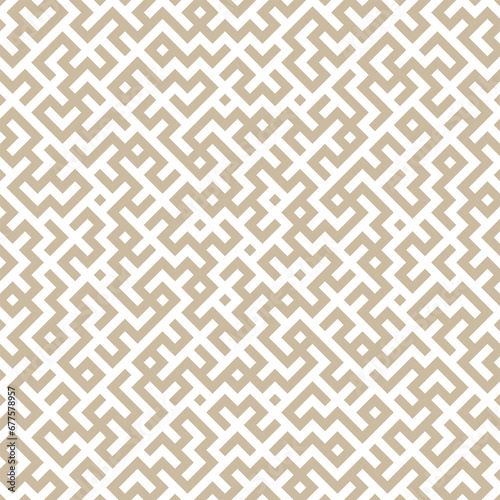 Abstract maze geometric seamless pattern. Labyrinth lines background. 