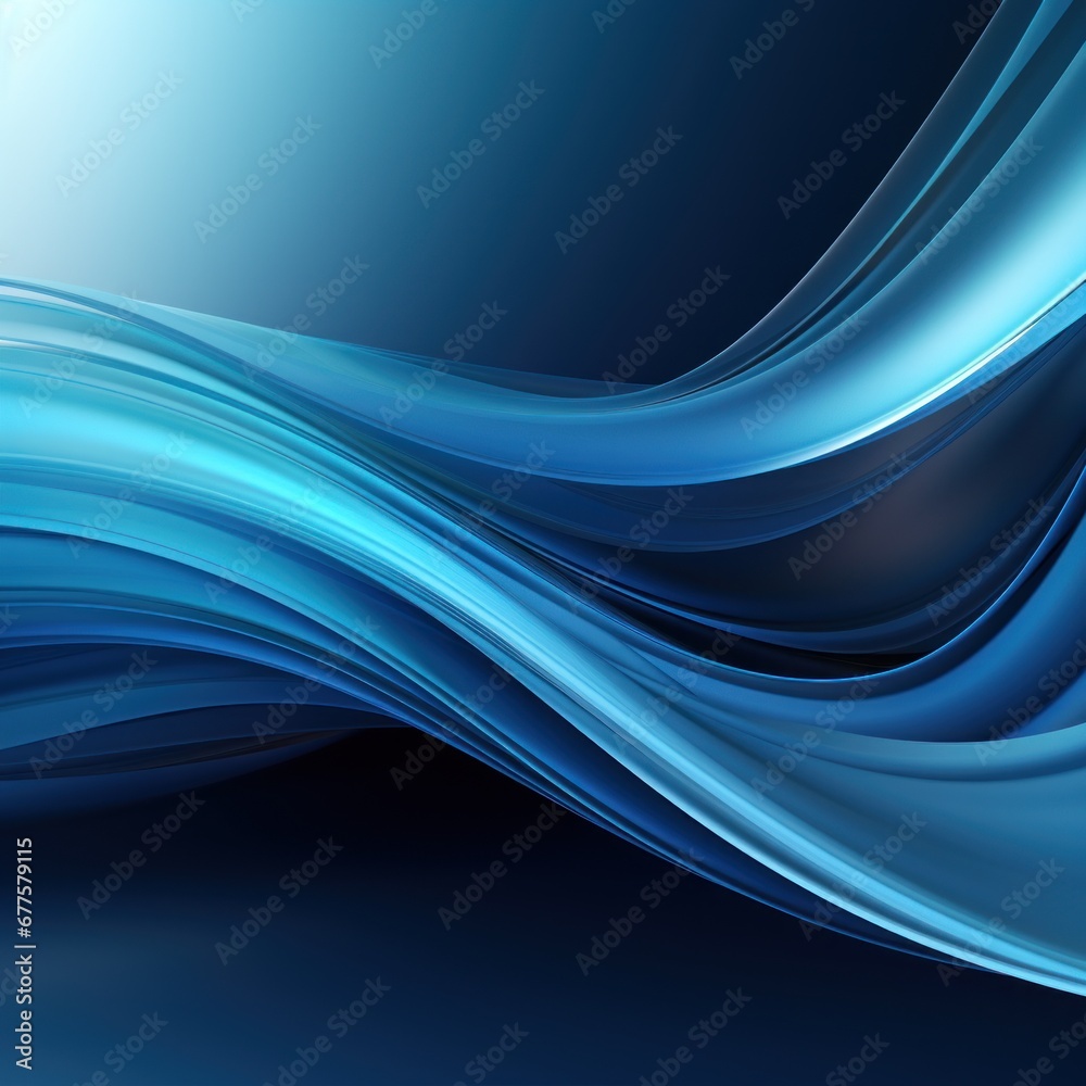 Fototapeta premium Abstract 3D Background with monochrome wavy flowing liquid paint