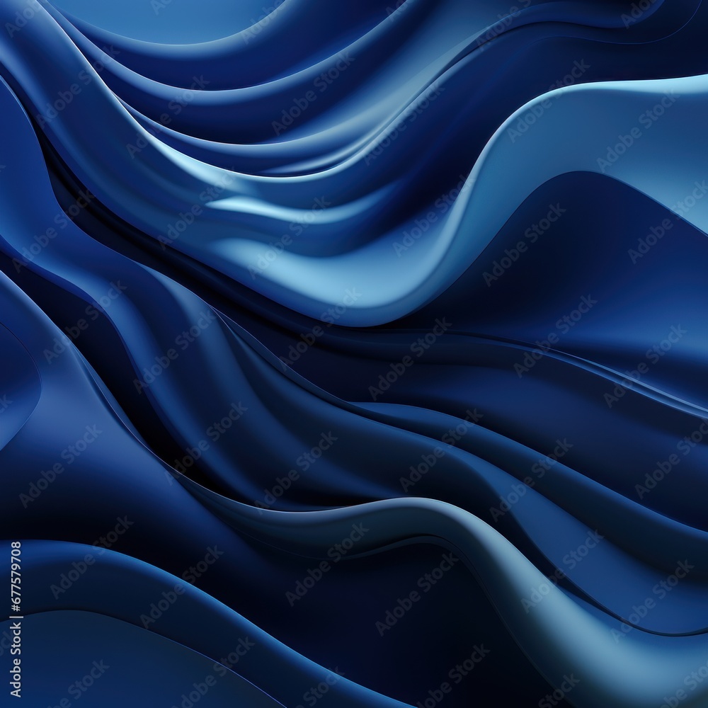 Obraz premium Abstract 3D Background with monochrome wavy flowing liquid paint