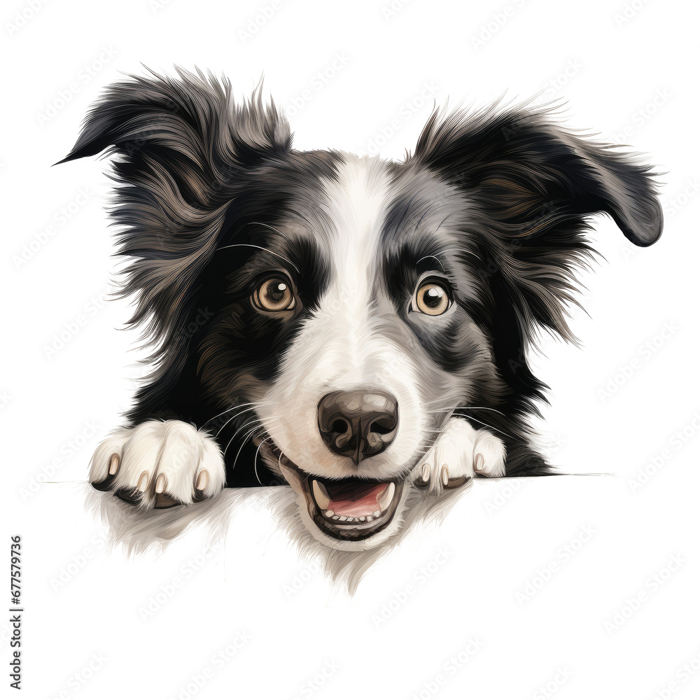 Border Collie Peeking Dogs and puppies