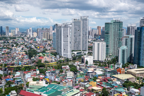 Aerial of Mandaluyong area in Manila.