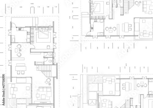 Floor plan designed building on the drawing.