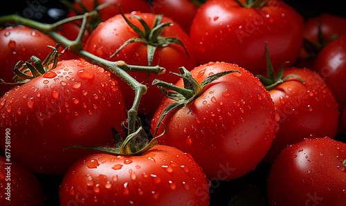 fresh red tomatoes background